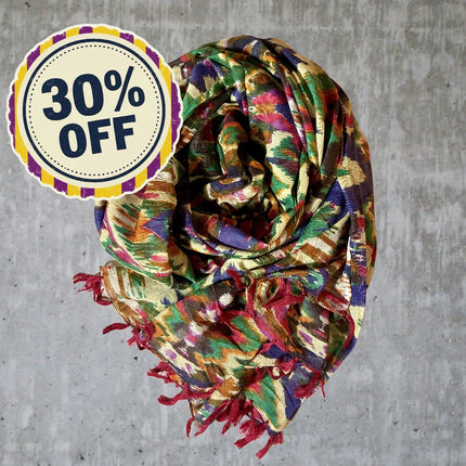 Sciarpa/ Beach Sarong Cotone ★ Ikat