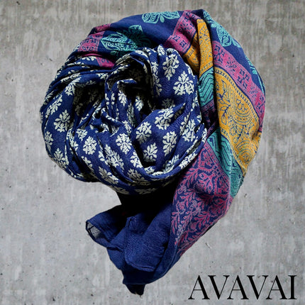 Sciarpa/ Beach Sarong Cotone ★ Indigo