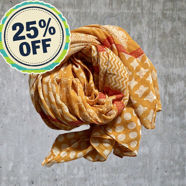 Sciarpa/ Beach Sarong Cotone ★ Royal Yellow