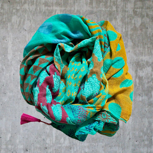Sciarpa/ Beach Sarong Cotone ★ Bagru
