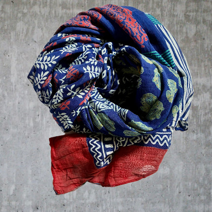 Sciarpa/ Beach Sarong Cotone ★ Blue Leaf