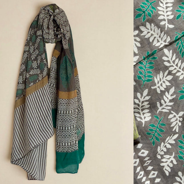 Sciarpa/ Beach Sarong Cotone ★ Green Leaf