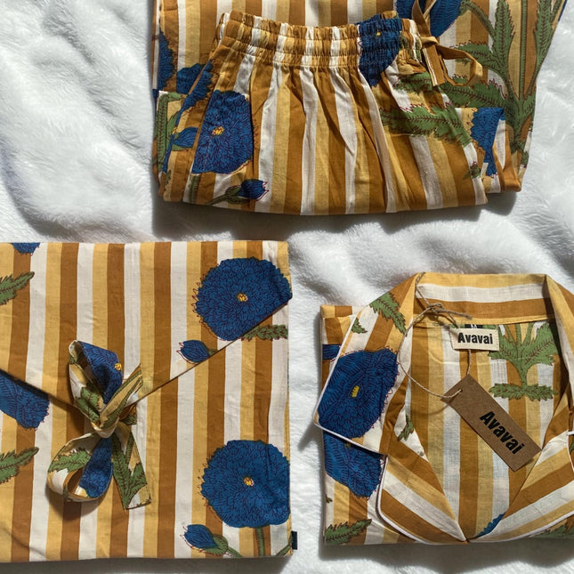Pigiama Lungo 🍁 Blue Poppy