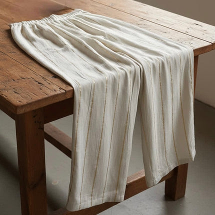 Pantalone con righe oro ★ Bianco