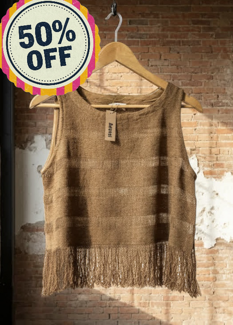Top in cotone grezzo Naturale 🌱 Senape