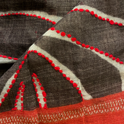 Sciarpa ricamata a mano 100% Lana ❄️ Palma