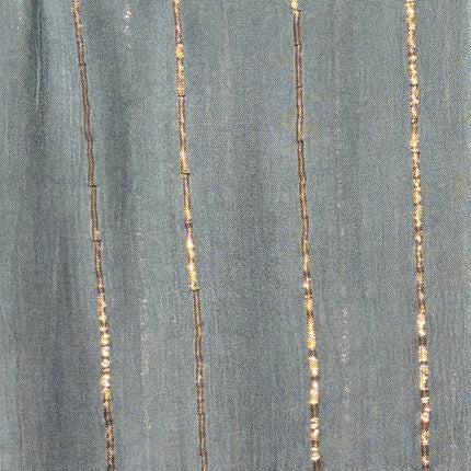 Pantaloni a righe oro ★ celeste polveroso