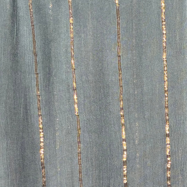 Pantaloni a righe oro ★ celeste polveroso