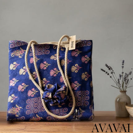 The Silkie Shopper Bag + Scrunchie ★ Royal Blue