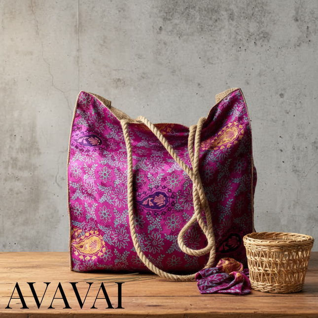 The Silky Shopper Bag + Scrunchie ★ Magic Purple