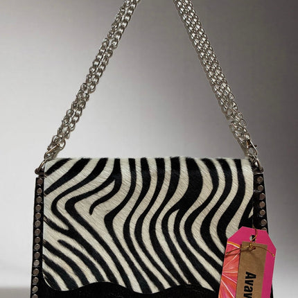 Leather Bag   🐾 Zebra su nero