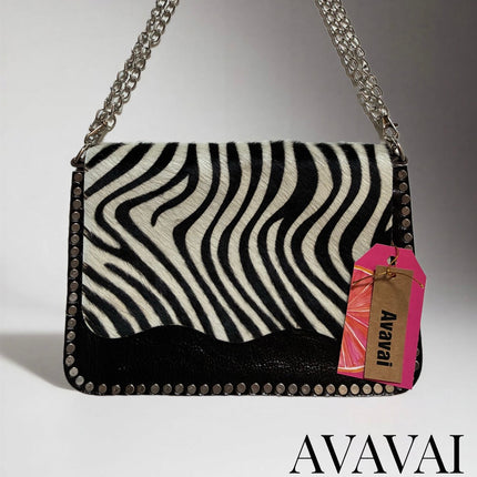 Borsa a tracolla in pelle ★ Zebra