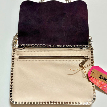 Leather Bag 🐾 marrone su avorio