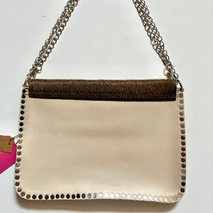 Leather Bag 🐾 marrone su avorio