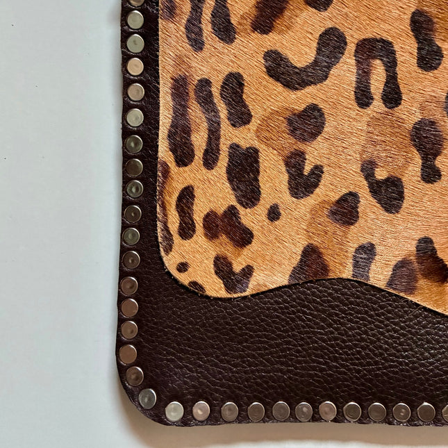 Leather Bag 🐾 Leopardo su marrone