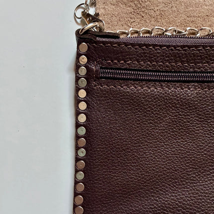 Leather Bag 🐾 Leopardo su marrone