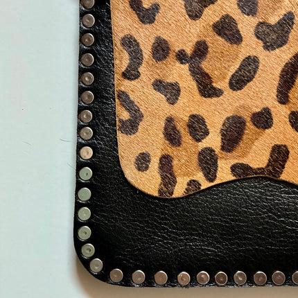 Leather Bag 🐾 Leopardo su nero