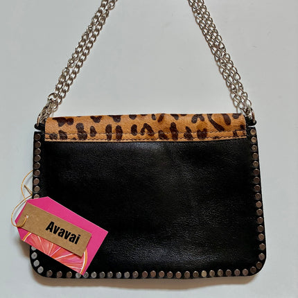 Leather Bag 🐾 Leopardo su nero