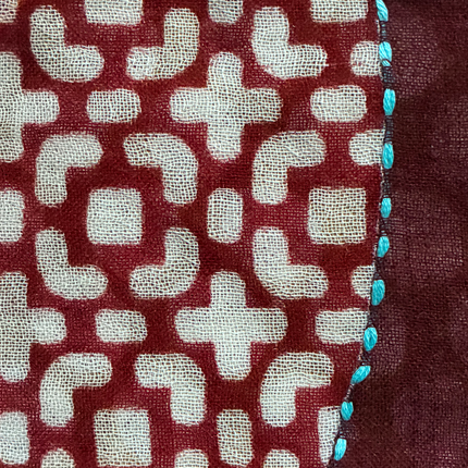 Sciarpa 100% Lana, Ricamata a mano ❄️ Xmas