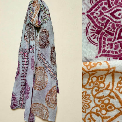 Sciarpa/ Beach Sarong Cotone ★ Orange Mandala
