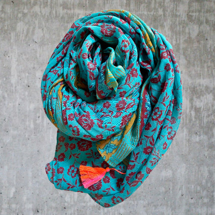 Sciarpa/ Beach Sarong Cotone ★ Bagru2