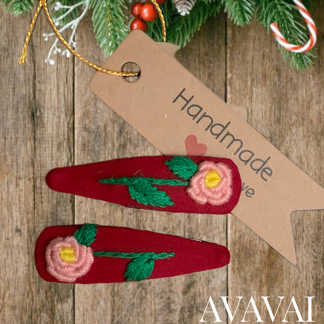 Hair Clips ❀ Firenze ❀ Fermagli Ricamati a mano