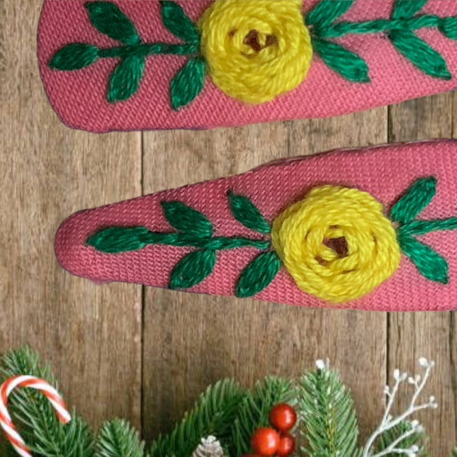 Hair Clips ❀ Iris ❀ Fermagli Ricamati a mano