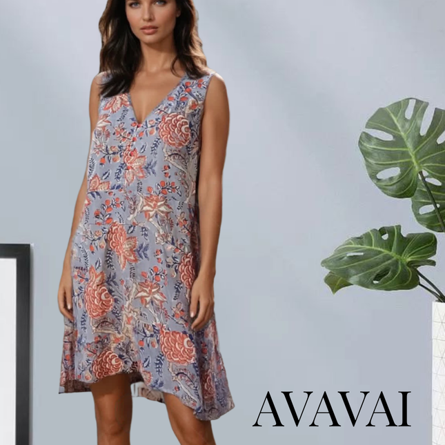 Vestito Petite 100% cotone stampato a blocchi ❤︎ Fragole