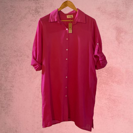 Zaraha Camicia con Tasche ✨ Fuchsia Obsession