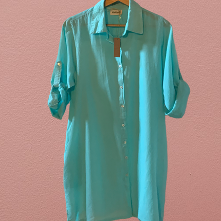 Zahara Camicia con Tasche ✨ Acqua