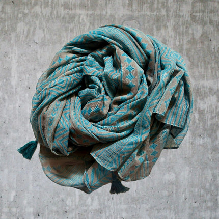 Sciarpa/ Beach Sarong Cotone ★ Petrolium