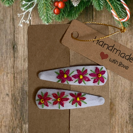 Hair Clips ❀ Lolly  ❀ Fermagli Ricamati a mano