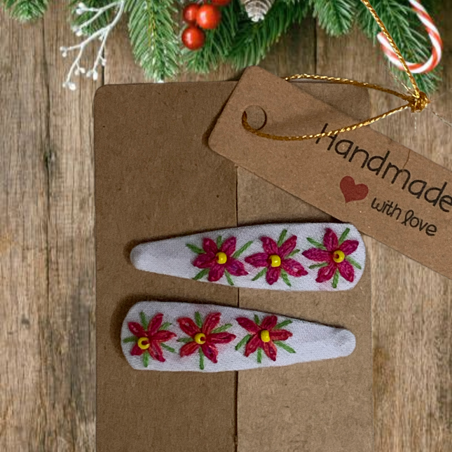Hair Clips ❀ Lolly  ❀ Fermagli Ricamati a mano