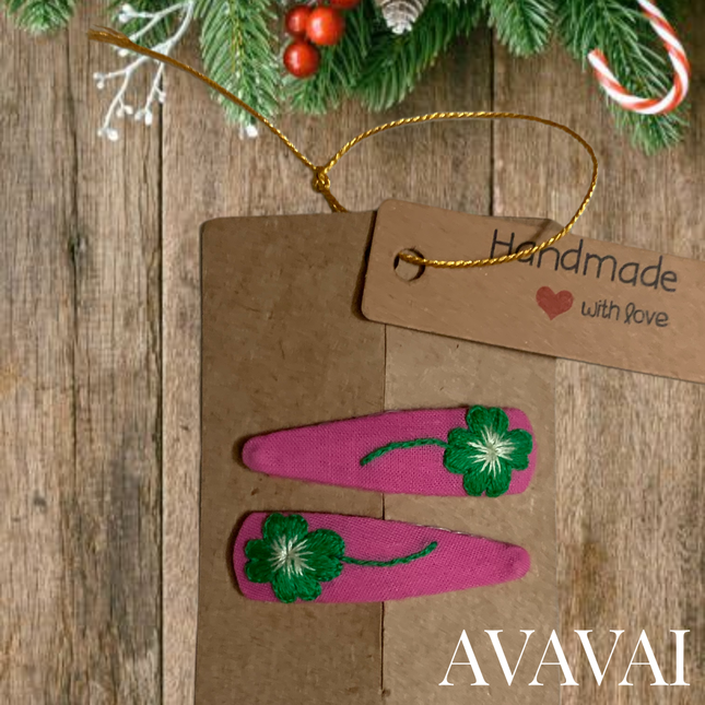 Hair Clips ❀ Eire ❀ Fermagli Ricamati a mano