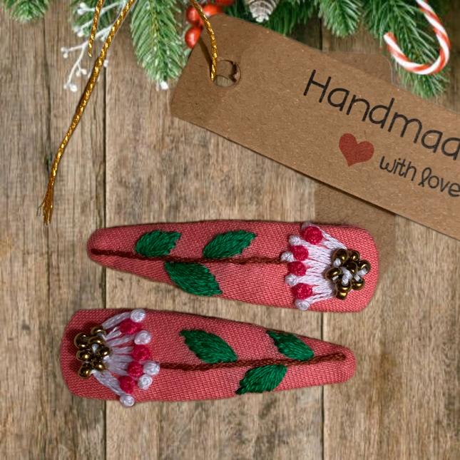 Hair Clips ❀ Primavera ❀ Fermagli Ricamati a mano