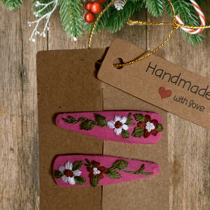 Hair Clips ❀ Vida ❀ Fermagli Ricamati a mano