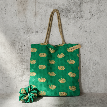 The Silky Shopper Bag + Scrunchie ★ Jade