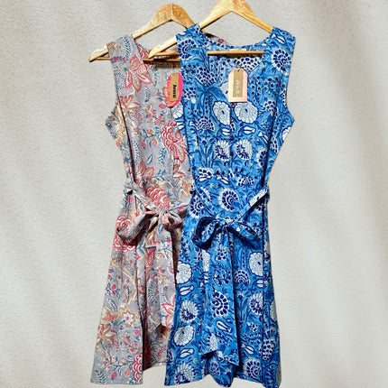 Vestito Petite 100% cotone stampato a blocchi ❤︎ Fragole