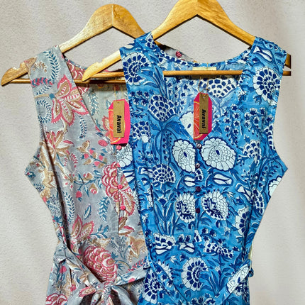 Vestito Petite 100% cotone stampato a blocchi ❤︎ Skyler