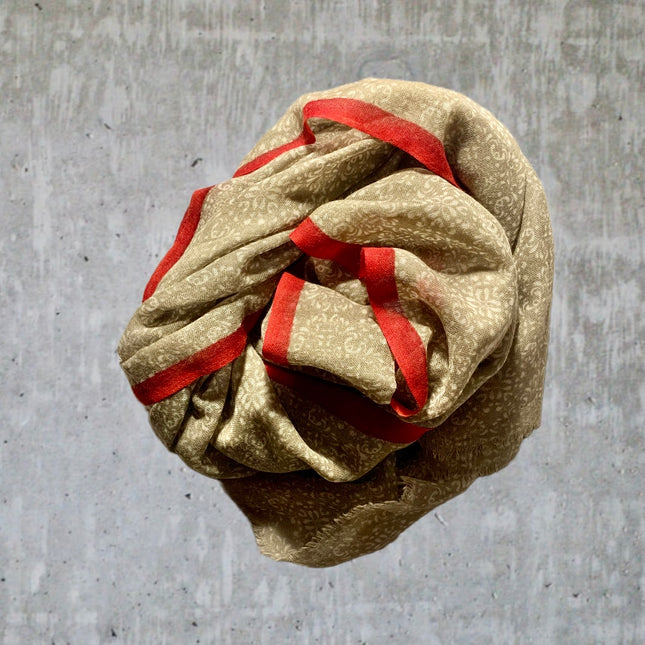 Sciarpa 100% Lana ❄️ Nastro Rosso