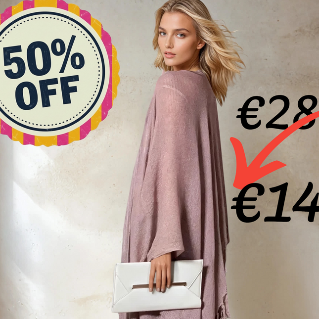 Caftano lungo in cotone grezzo 🌱 Rosa