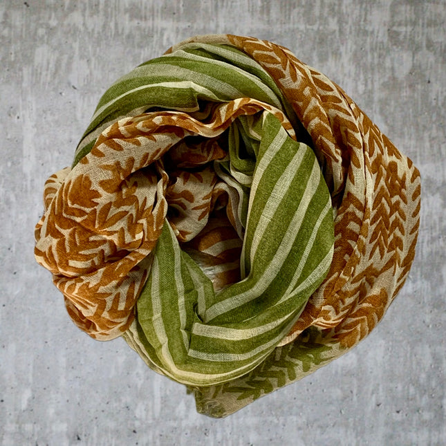 Sciarpa 100% Lana Block Printed ❄️ Espi