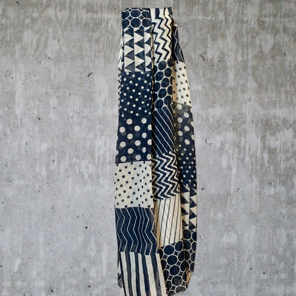 Sciarpa Grande 100% Lana ❄️ Geometric Blue