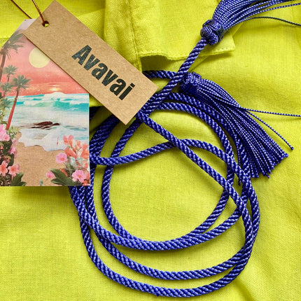 Camicia Mare & Città con cintura in cordoncino + nappine ★ Lime