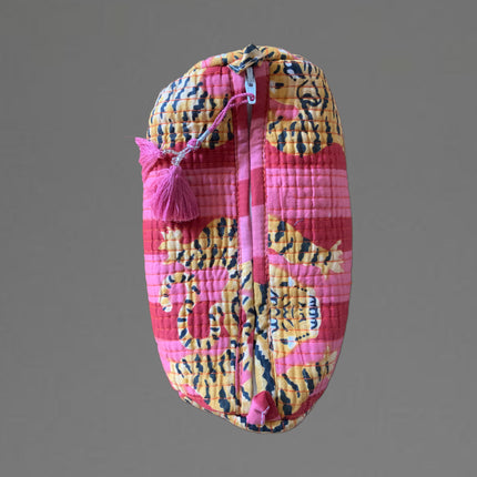 Roary Pouches 🐾 Tigers on Rosa Antico